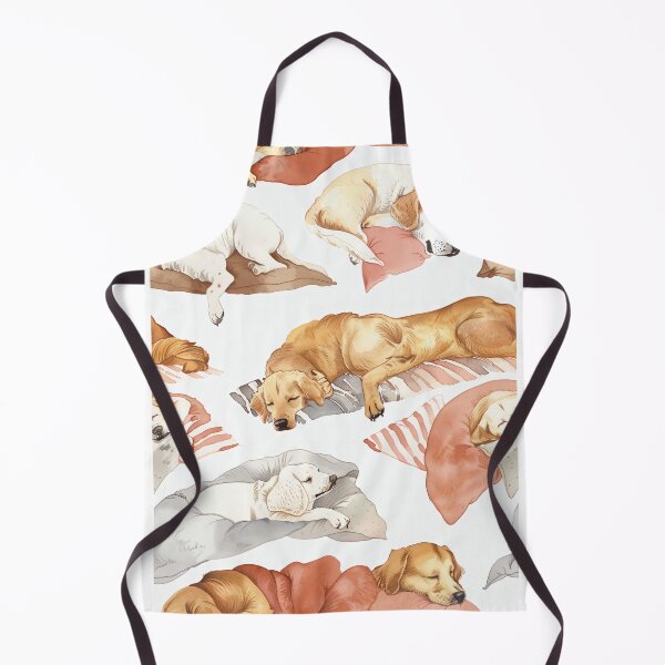 Item preview, Seamless watercolor pattern of dogs napping in cozy beds designed and sold by DMay-art.