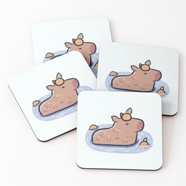 Item preview, capybara and orange  designed and sold by Artofmayara.