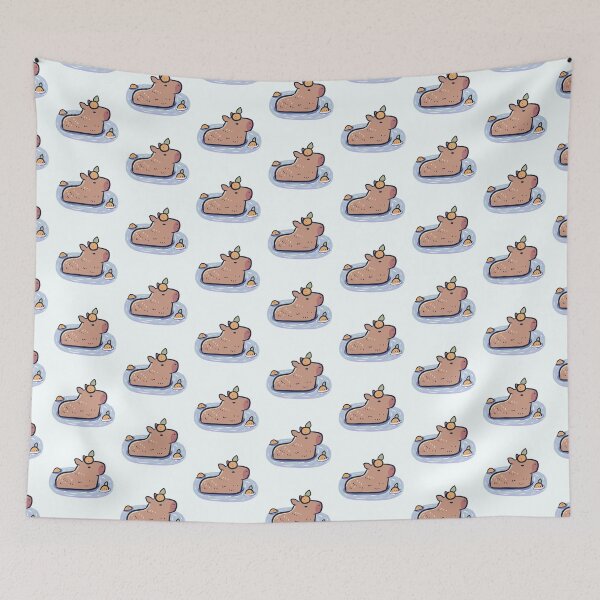 Item preview, capybara and orange  designed and sold by Artofmayara.