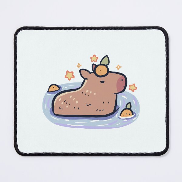 Item preview, Cute capybara and oranges designed and sold by Artofmayara.