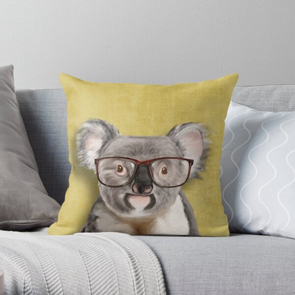 Mr Koala Throw Pillow