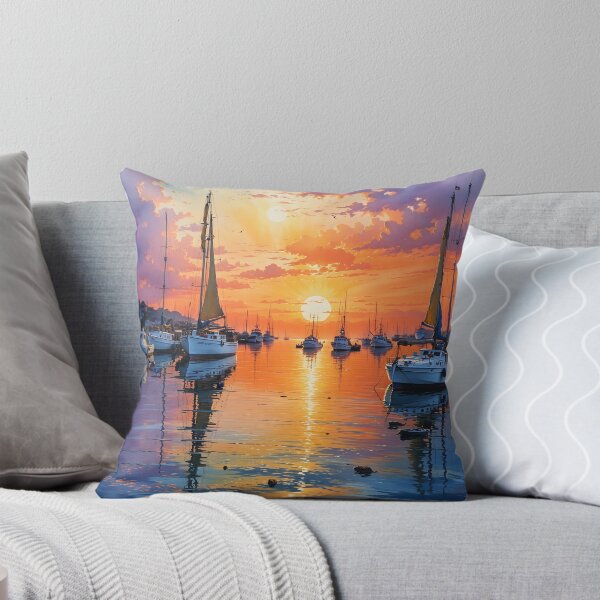 Item preview, Tranquil Twilight Harbor: Embracing Golden Dusk designed and sold by PanoramaPrints.