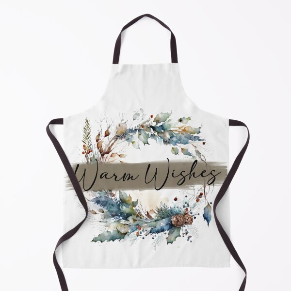 Item preview, Warm Wishes - watercolour winter wreath designed and sold by Chestnut Falls Studio.