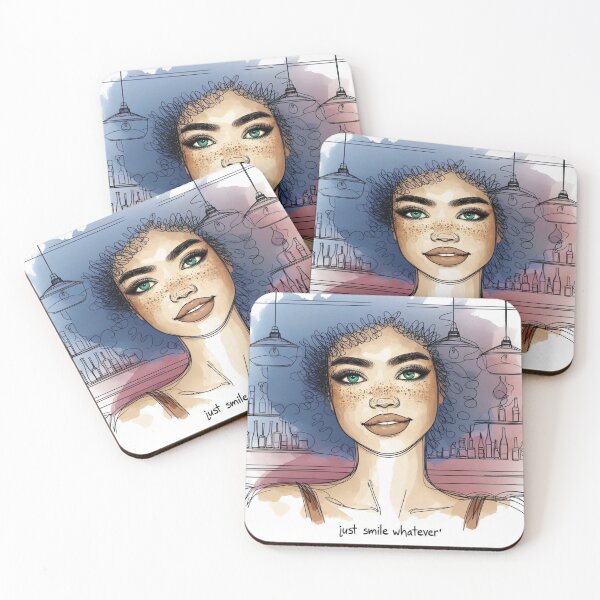 Item preview, Woman Afro hair Just smile whatever designed and sold by Nanthanon.
