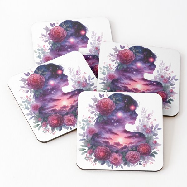 Item preview, Flowers and galaxy girl 19 designed and sold by PapayaGen.