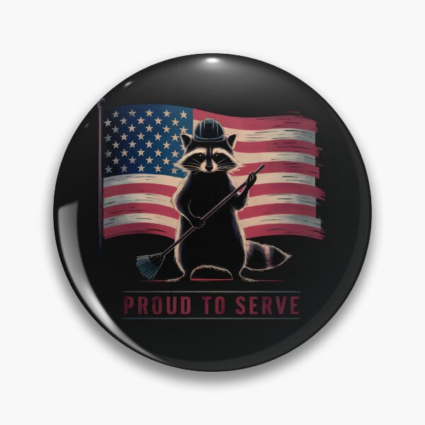 Item preview,  RACOON PROUD TO SERVE  ON THE 4TH OF JULY CELEBRATIONS designed and sold by debeteez.