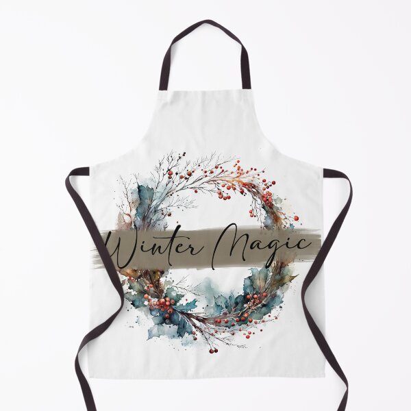Item preview, Winter Magic - watercolour winter wreath designed and sold by Chestnut Falls Studio.