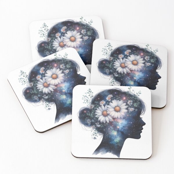 Item preview, Flowers and galaxy girl 21 designed and sold by PapayaGen.