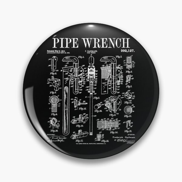 Item preview, Plumber Plumbing Pipe Wrench Tool Vintage Patent Print designed and sold by GrandeDuc.