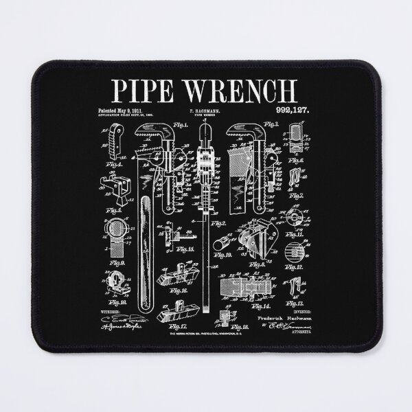 Item preview, Plumber Plumbing Pipe Wrench Tool Vintage Patent Print designed and sold by GrandeDuc.