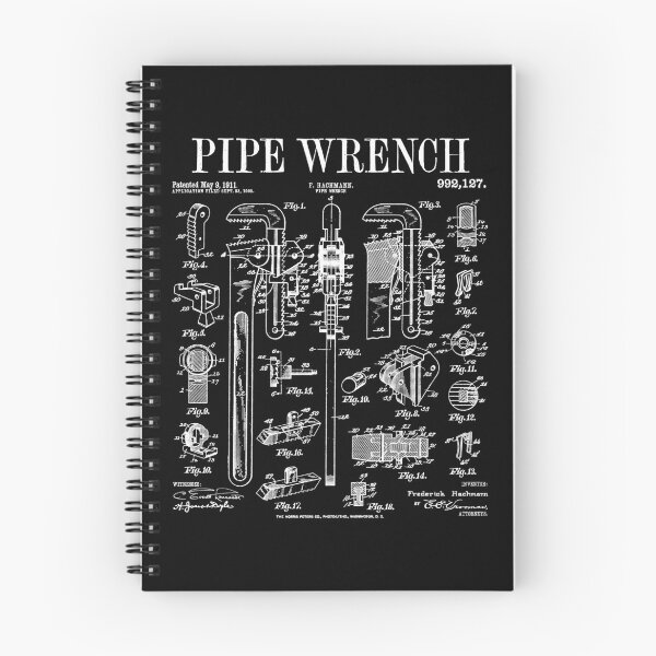 Item preview, Plumber Plumbing Pipe Wrench Tool Vintage Patent Print designed and sold by GrandeDuc.