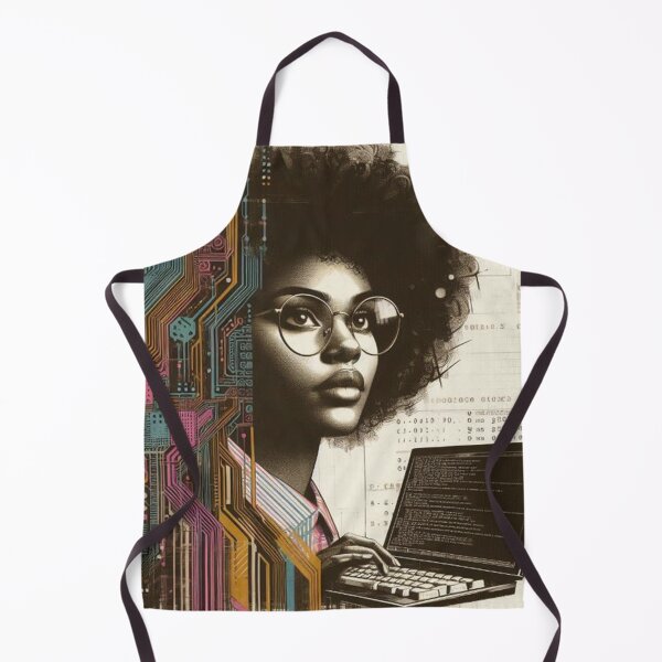 Item preview, a mixed media portrait of a female african american computer designed and sold by MatthEwCasleE.
