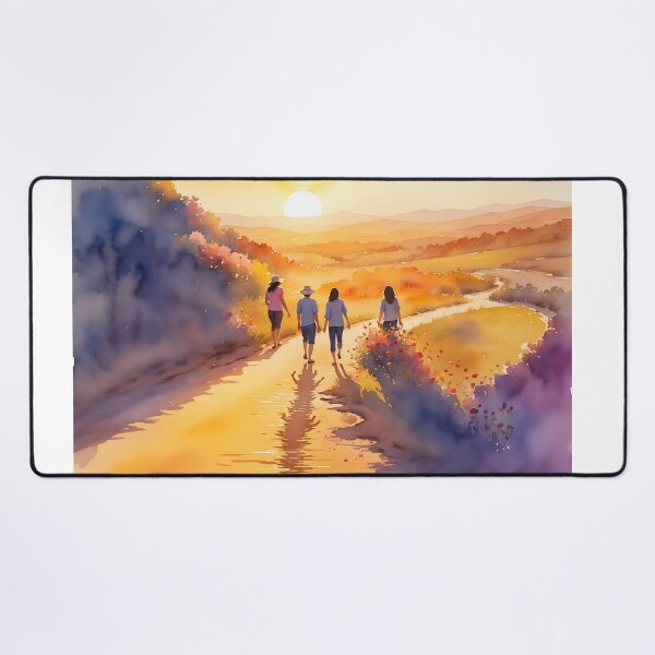 Item preview, Drifting in Desert Dawn Dreams: Watercolor Odyssey Amid Dune Peaks, designed and sold by PanoramaPrints.