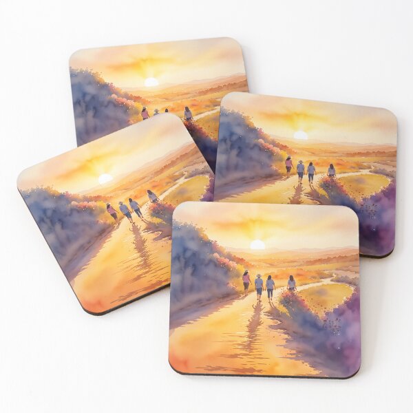 Item preview, Drifting in Desert Dawn Dreams: Watercolor Odyssey Amid Dune Peaks, designed and sold by PanoramaPrints.