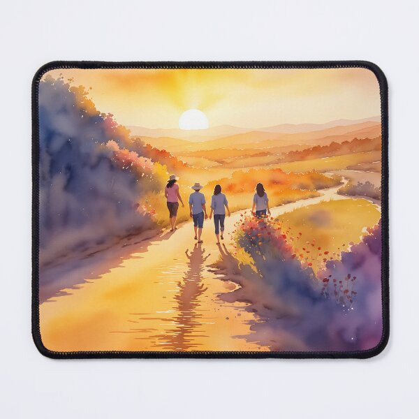Item preview, Drifting in Desert Dawn Dreams: Watercolor Odyssey Amid Dune Peaks, designed and sold by PanoramaPrints.
