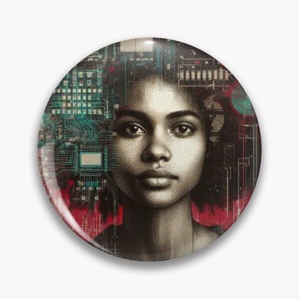 Item preview, a mixed media portrait of a female american computer designed and sold by MatthEwCasleE.