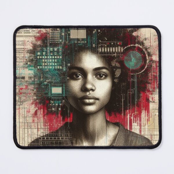 Item preview, a mixed media portrait of a female american computer designed and sold by MatthEwCasleE.