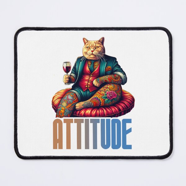 Item preview, Cattitude with a Twist: A Feline's Indulgence in Wine and Relaxation designed and sold by 0penvimark.