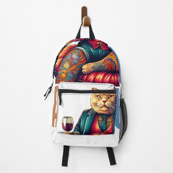 Item preview, Cattitude with a Twist: A Feline's Indulgence in Wine and Relaxation designed and sold by 0penvimark.