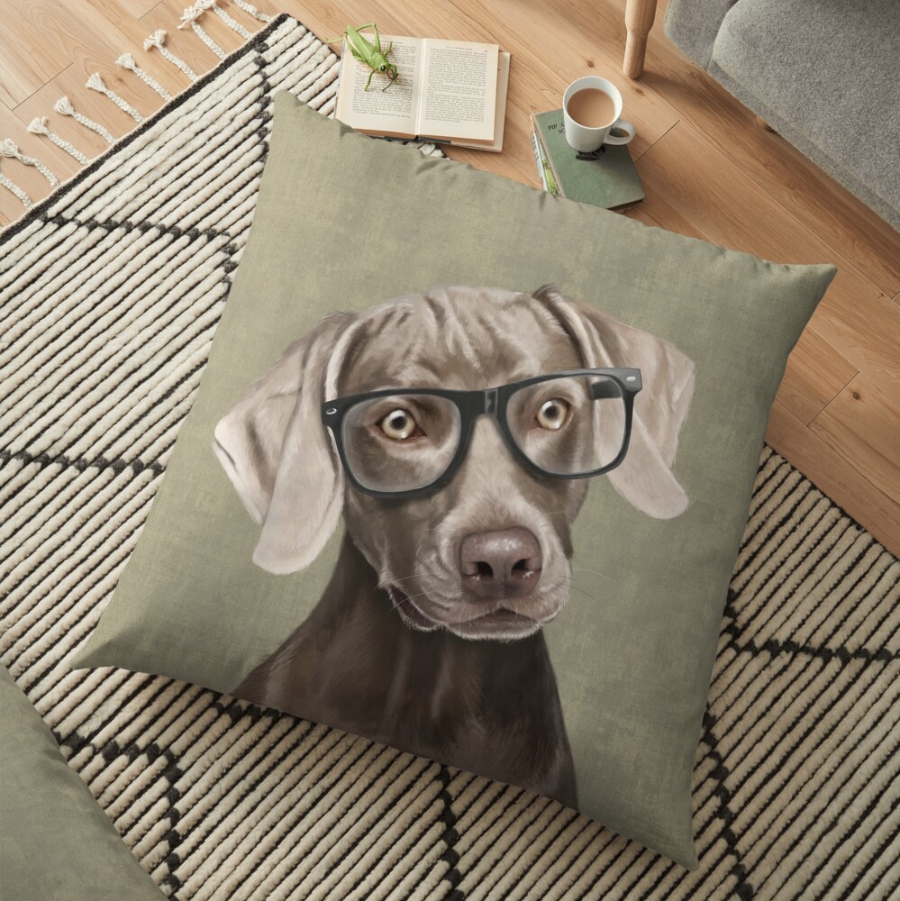 Mr Weimaraner Floor Pillow