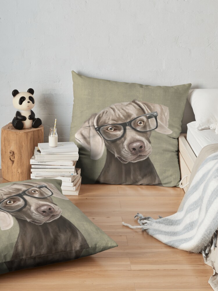 Alternate view of Mr Weimaraner Floor Pillow
