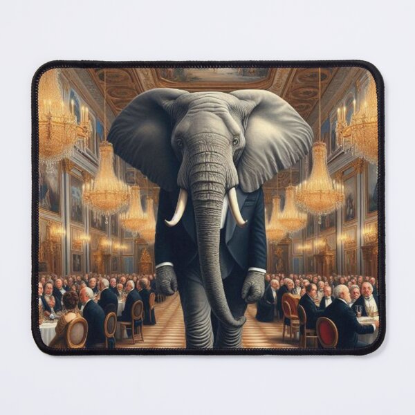 Item preview, painting of an elephant in a tuxedo cute designed and sold by MatthEwCasleE.