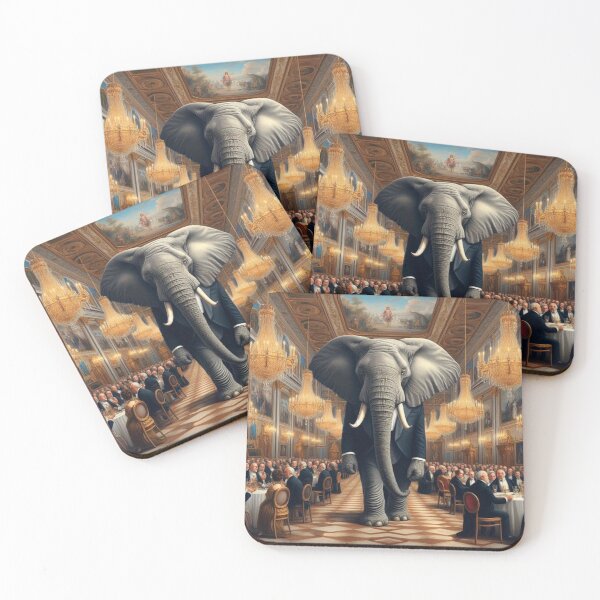 Item preview, painting of an elephant in a tuxedo cute designed and sold by MatthEwCasleE.