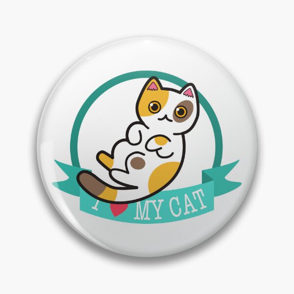 Artikelvorschau, Farbmix gefleckte Katze mit Ich liebe meine Katze entworfen und verkauft von MD-Studio-Lab.