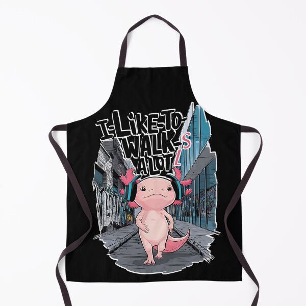 Item preview, I LIKE TO WALK S A LOT L - WALKING AXOLOTL IN HEADPHONES IN THE CITY designed and sold by justyna-s28.