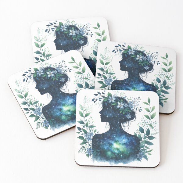 Item preview, Flowers and galaxy girl 23 designed and sold by PapayaGen.