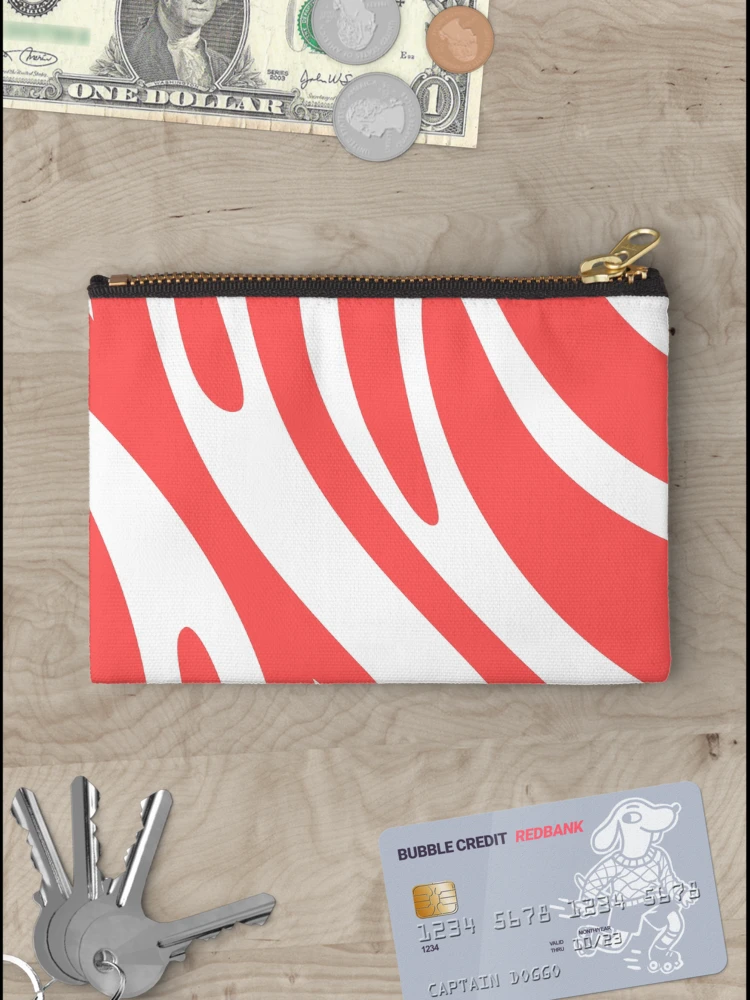 Thumbnail 3 of 4, Zipper Pouch, Red White designed and sold by InfinityPattern.