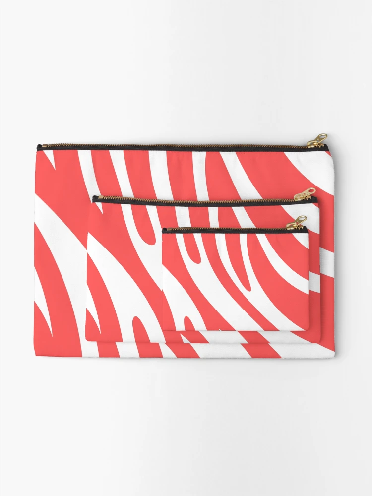 Thumbnail 2 of 4, Zipper Pouch, Red White designed and sold by InfinityPattern.