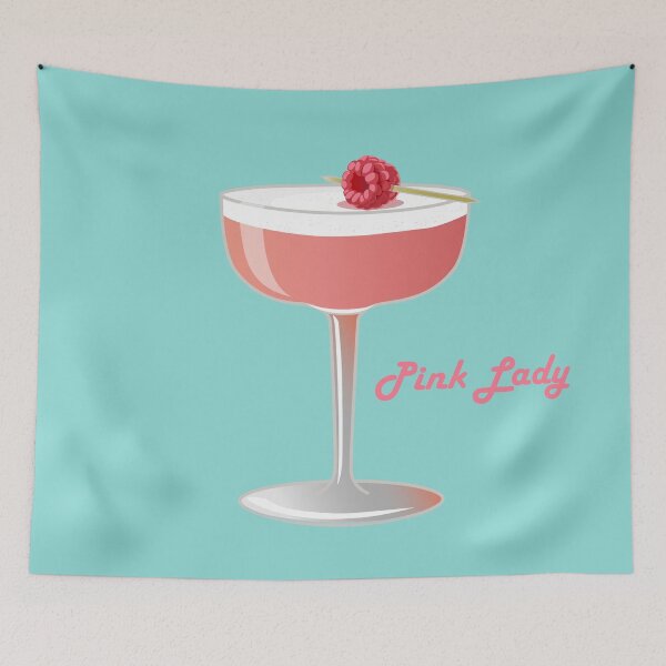 Item preview, Hand drawn vector illustration of Pink Lady alcohol cocktail designed and sold by Familyshmot.