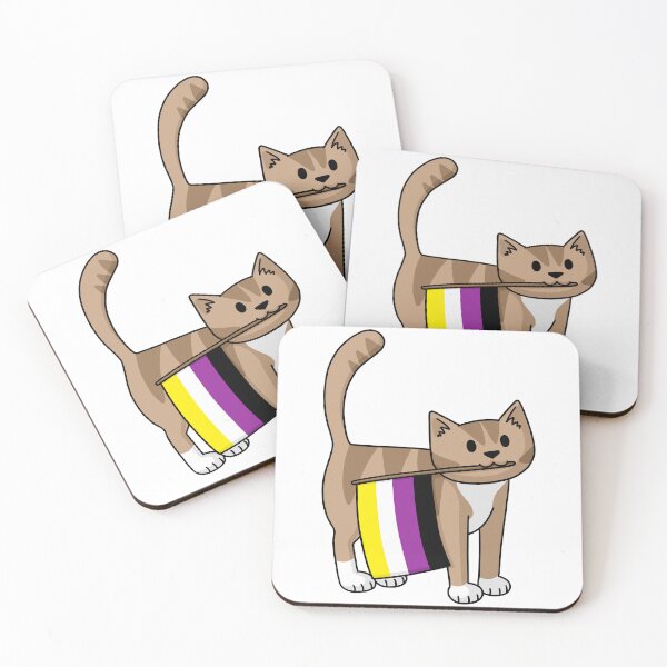 Item preview, Non Binary Cat designed and sold by doodlecats.