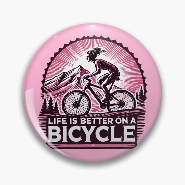 Item preview, Life is Better on a Bicycle with Mountains and Sun designed and sold by ArtfulHunter.