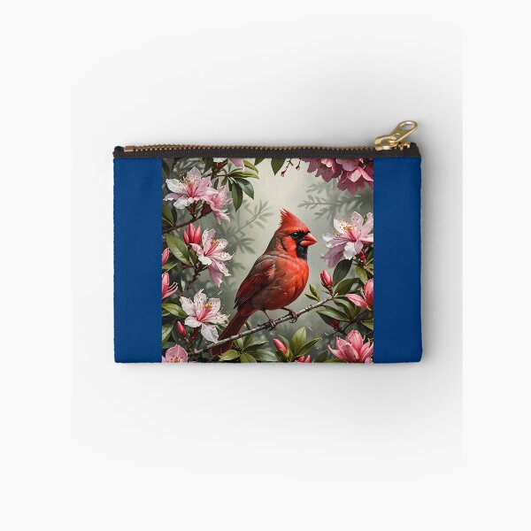 Item preview, Northern Cardinal Bird Surrounded By Rhododendron Flowers designed and sold by taiche.