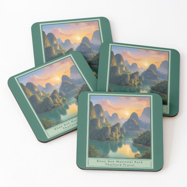 Item preview, Khao Sok National Park - Thailand - Vintage style poster designed and sold by Museum Of Non-Existing Art.