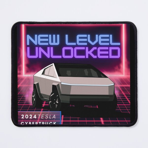 Item preview, Tesla Cybertruck New Level Unlocked retro 2024 Synthwave  designed and sold by Fan Art Station .
