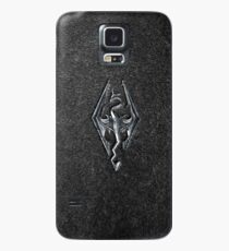 Skyrim Logo - Eisen geprägt in Granit Hülle & Klebefolie für Samsung Galaxy