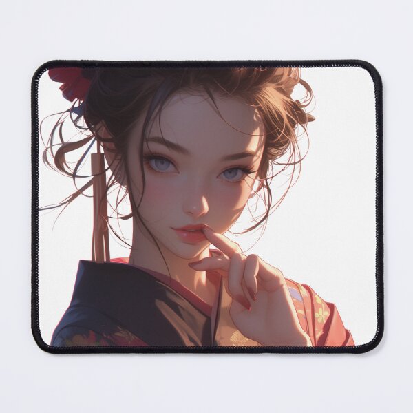 Item preview, Mysterious beauty with a red flower designed and sold by palmyst.