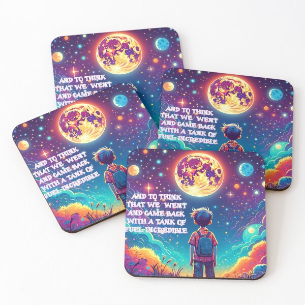 Item preview, Moonlit Contemplation: A Child's Enchantment with the Celestial Orb designed and sold by 0penvimark.