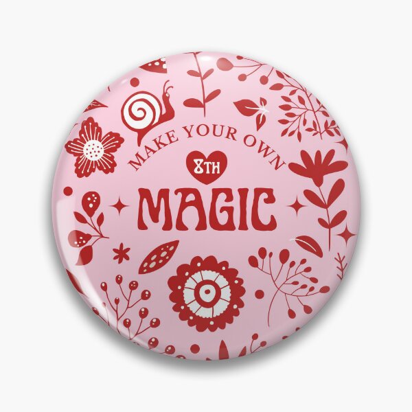Item preview, Feminist witch, make your own magic floral pattern designed and sold by MonochromeEcho.