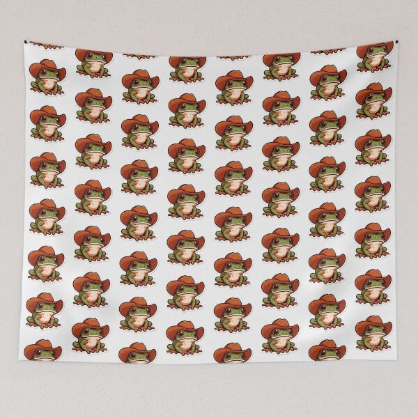 Item preview, Frog with a Cowboy Hat designed and sold by CatherineLievre.