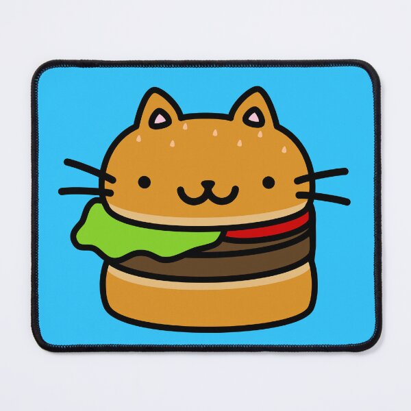 Item preview, Cat Burger Delight: Cute and Whimsical Drawing designed and sold by RiciPaneto.