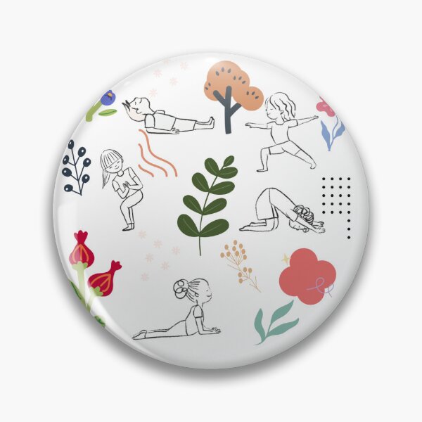 Item preview, Yoga poses with nature elements  designed and sold by Firstdot.