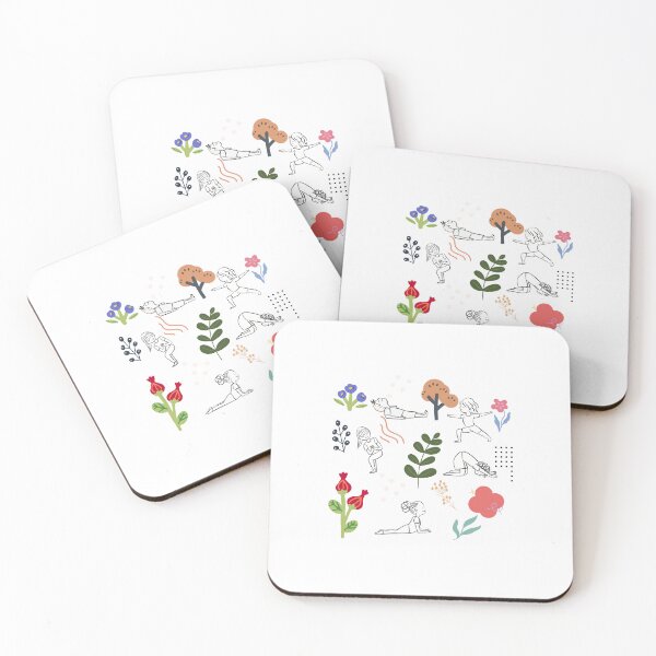 Item preview, Yoga poses with nature elements  designed and sold by Firstdot.