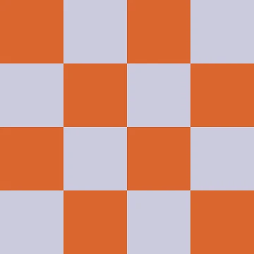 Artwork thumbnail, Orange Lilac Checkered Pattern by CreateFriday