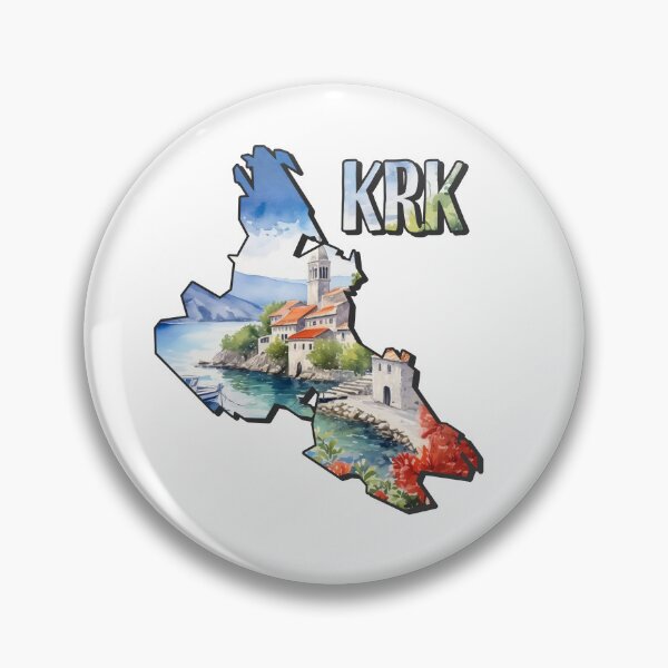 Item preview, Krk watercolor map designed and sold by Motivburg.