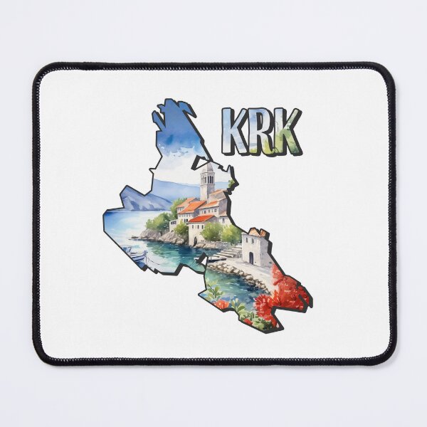 Item preview, Krk watercolor map designed and sold by Motivburg.