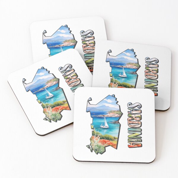 Item preview, Sardinia watercolor map designed and sold by Motivburg.